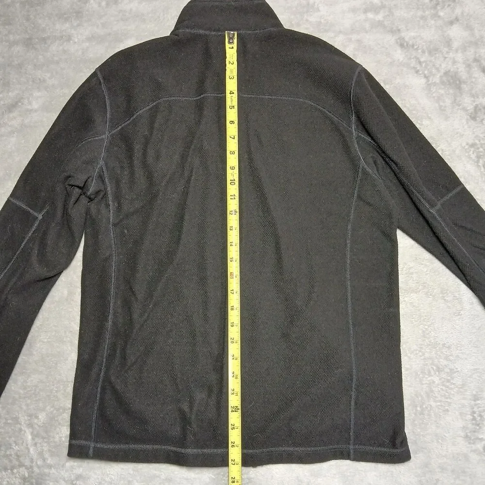 The North Face Cap-Rock Mens Medium M Black Textured Fleece Jacket Gorpcore